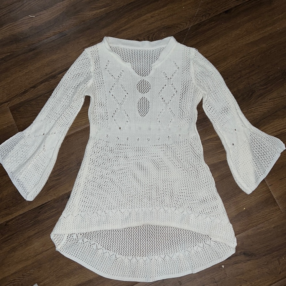 Small white crochet top/dress